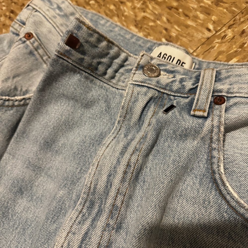 NWT AGOLDE $278 Vana Fold waist Jean in spark size 27 - Picture 5 of 11